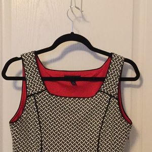 Classy Land’s End Sleeveless Black & White Dress